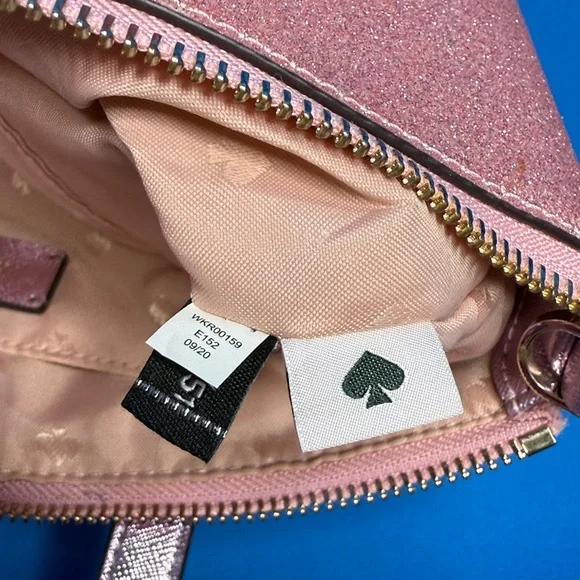 KATE SPADE ♠️ LOLA ROSE PINK GLITTER SHIMMER SPARKLE SATCHEL / HANDBAG / TOTE - Picture 12 of 17